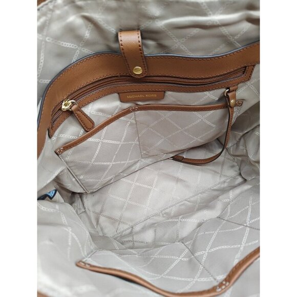 MICHAEL KORS Sullivan leather side pockets large tote bag - Brown/Luggage - Picture 13 of 15